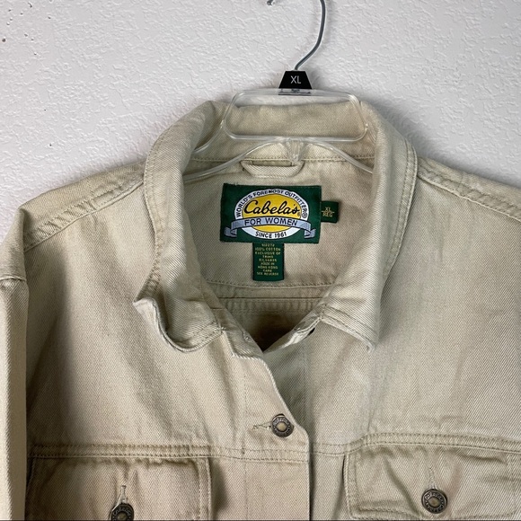 Cabelas Denim Jacket Distressed Womans Size XL - Picture 5 of 9